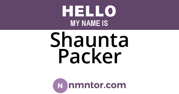 Shaunta Packer