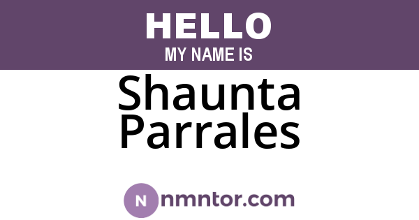 Shaunta Parrales
