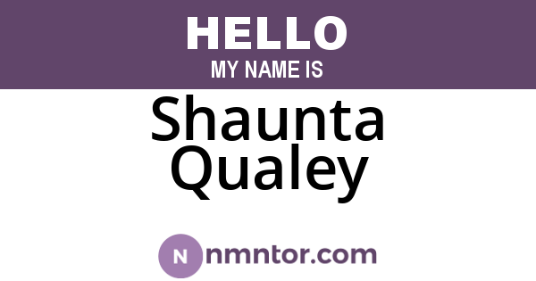 Shaunta Qualey