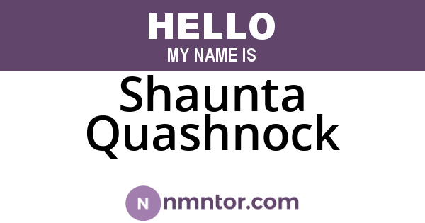 Shaunta Quashnock