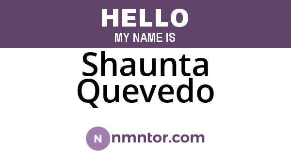 Shaunta Quevedo