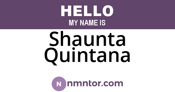 Shaunta Quintana