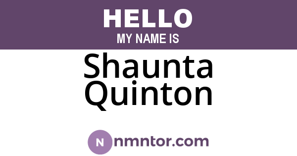 Shaunta Quinton