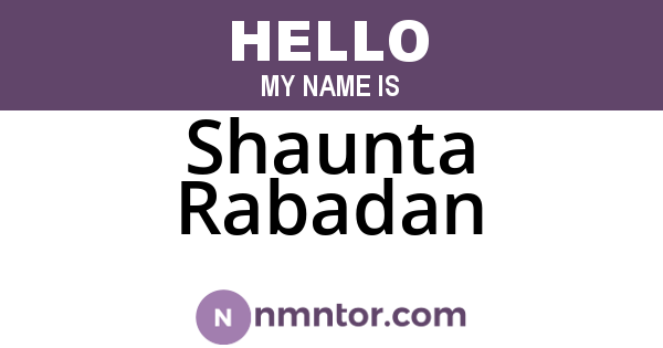 Shaunta Rabadan