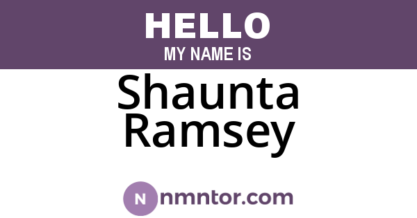 Shaunta Ramsey