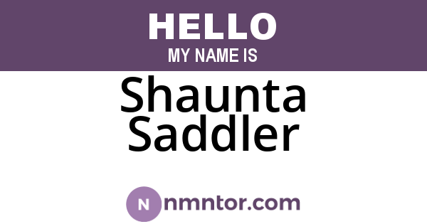 Shaunta Saddler