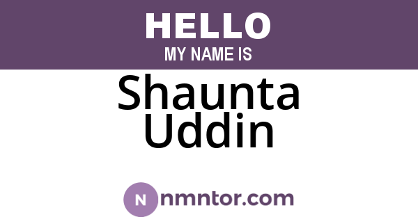 Shaunta Uddin