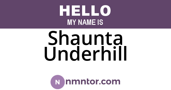 Shaunta Underhill