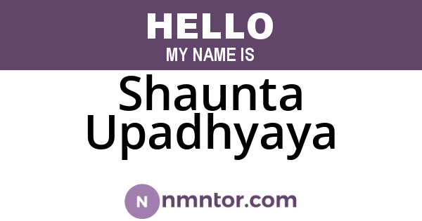 Shaunta Upadhyaya