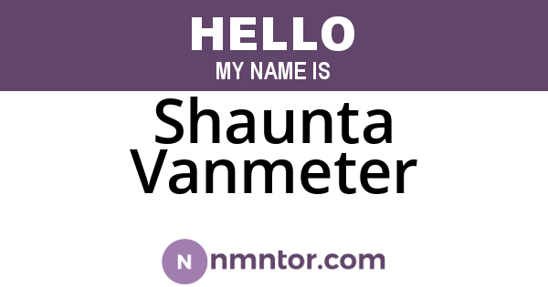 Shaunta Vanmeter