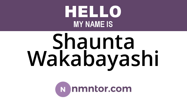 Shaunta Wakabayashi