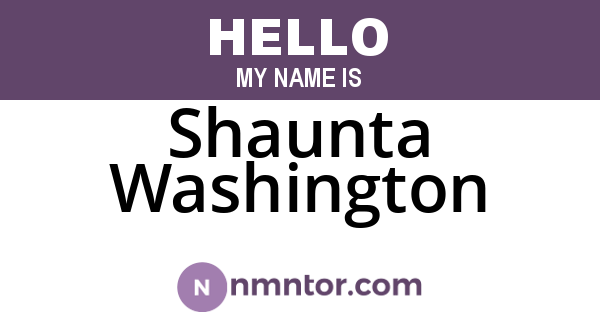 Shaunta Washington