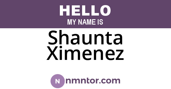 Shaunta Ximenez