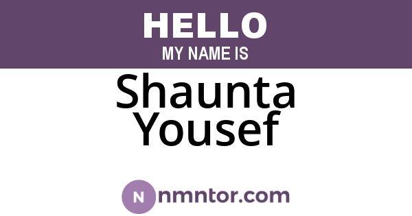 Shaunta Yousef