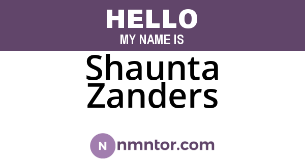 Shaunta Zanders
