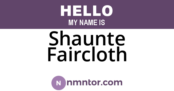 Shaunte Faircloth