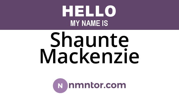 Shaunte Mackenzie