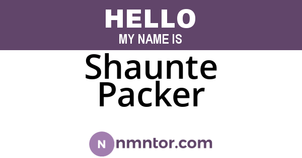 Shaunte Packer