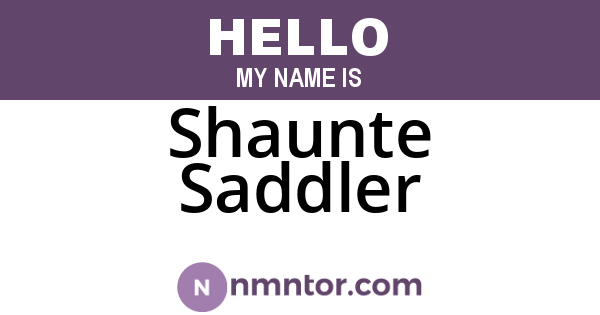 Shaunte Saddler