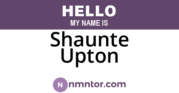 Shaunte Upton