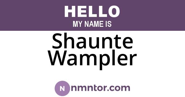 Shaunte Wampler