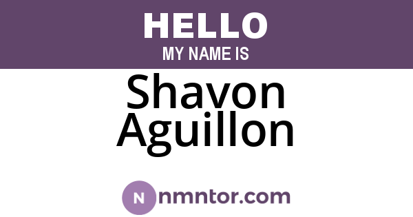 Shavon Aguillon