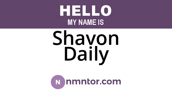 Shavon Daily