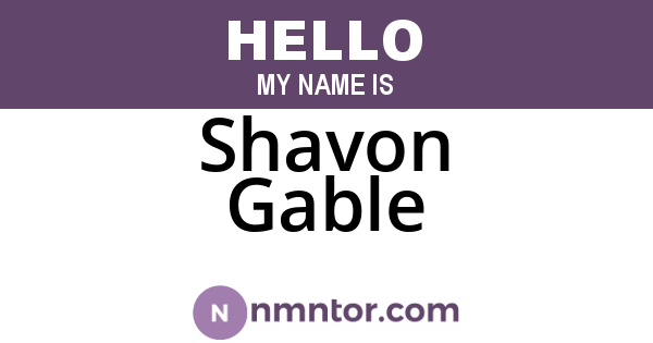 Shavon Gable