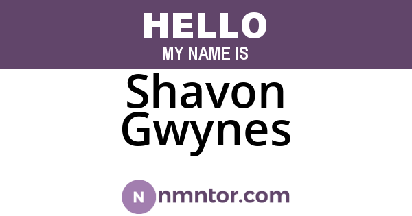 Shavon Gwynes