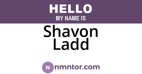 Shavon Ladd