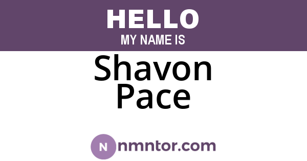 Shavon Pace