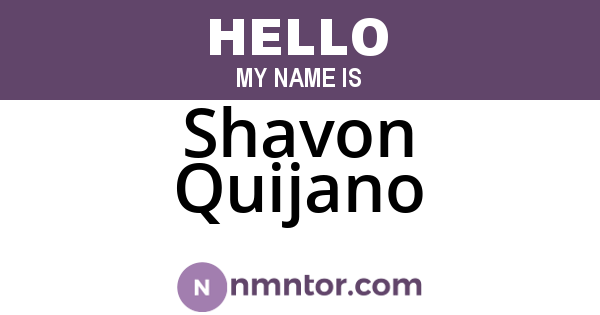 Shavon Quijano