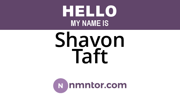 Shavon Taft