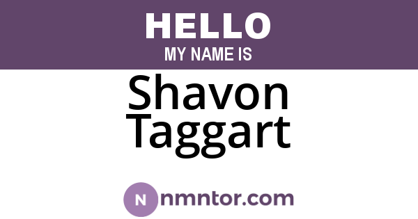 Shavon Taggart