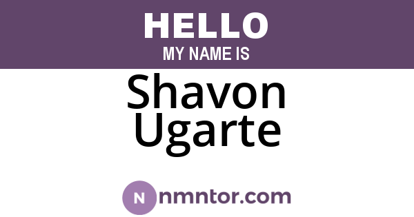 Shavon Ugarte