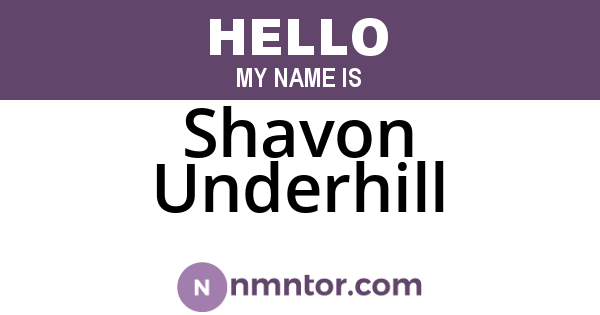 Shavon Underhill