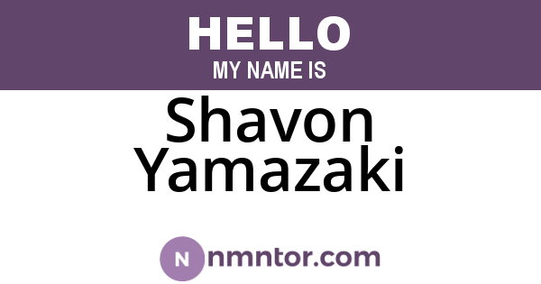 Shavon Yamazaki