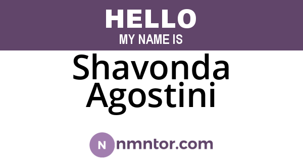 Shavonda Agostini