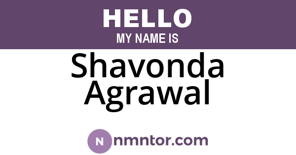 Shavonda Agrawal