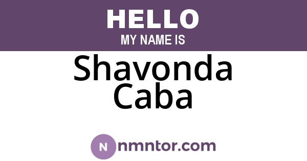 Shavonda Caba