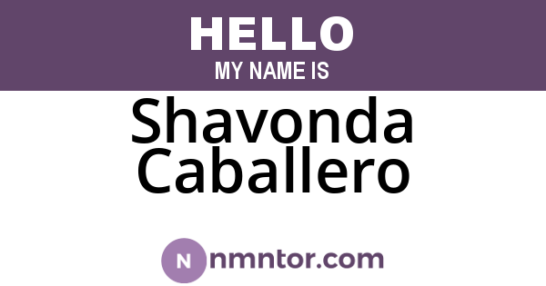 Shavonda Caballero