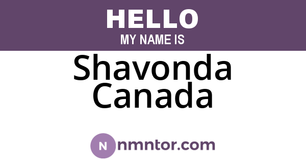 Shavonda Canada