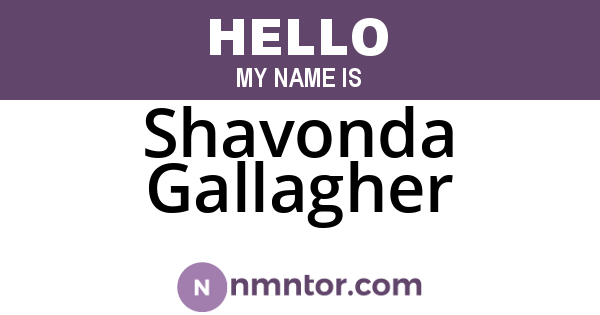 Shavonda Gallagher