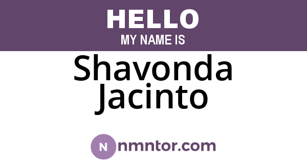 Shavonda Jacinto