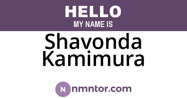 Shavonda Kamimura