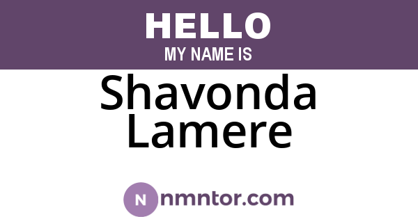 Shavonda Lamere