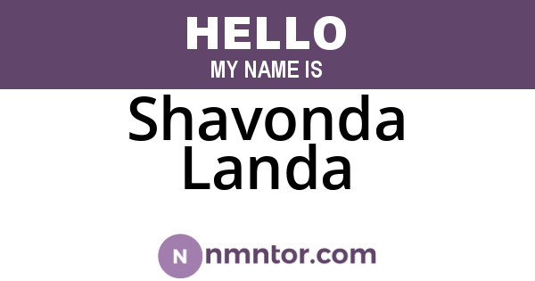 Shavonda Landa
