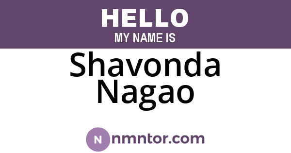 Shavonda Nagao