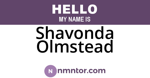 Shavonda Olmstead