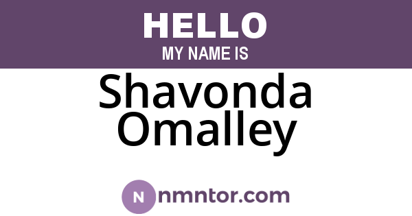 Shavonda Omalley